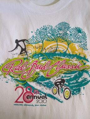 28th Annual Red Bud Classic 2010 Men's White Graphic  T‑Shirt